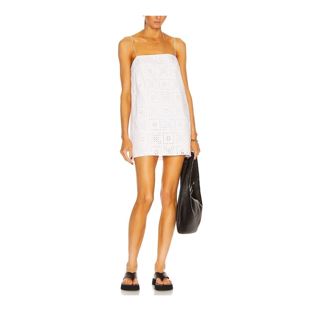 Matteau White Eyelet Mini Slip Dress